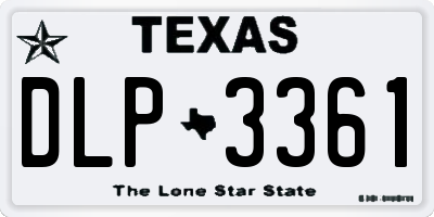 TX license plate DLP3361
