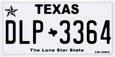 TX license plate DLP3364