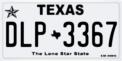 TX license plate DLP3367