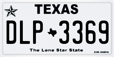 TX license plate DLP3369