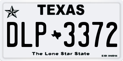 TX license plate DLP3372