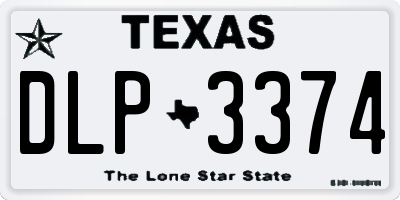 TX license plate DLP3374
