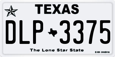 TX license plate DLP3375