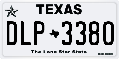 TX license plate DLP3380