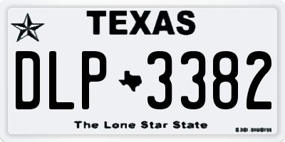TX license plate DLP3382