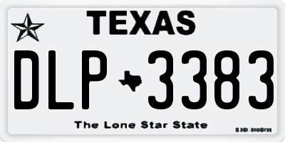TX license plate DLP3383
