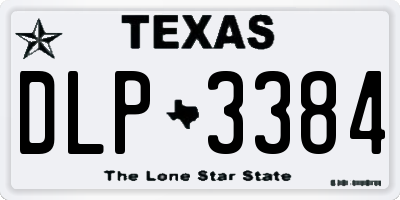 TX license plate DLP3384
