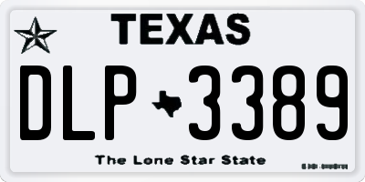 TX license plate DLP3389