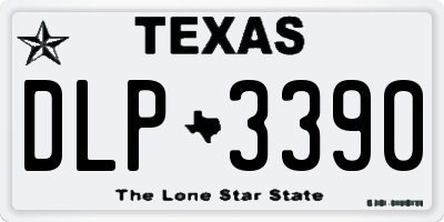 TX license plate DLP3390