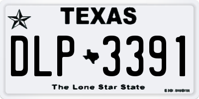 TX license plate DLP3391