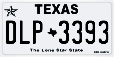 TX license plate DLP3393