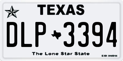 TX license plate DLP3394