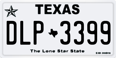 TX license plate DLP3399