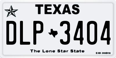 TX license plate DLP3404
