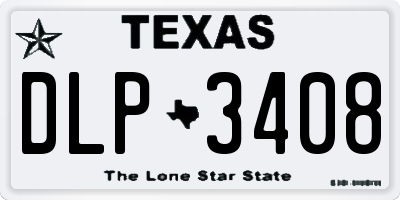 TX license plate DLP3408