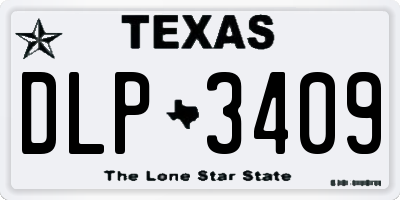 TX license plate DLP3409