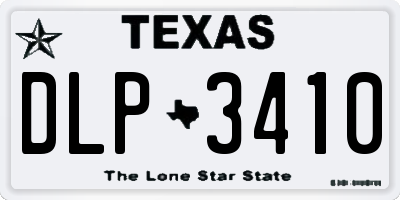 TX license plate DLP3410