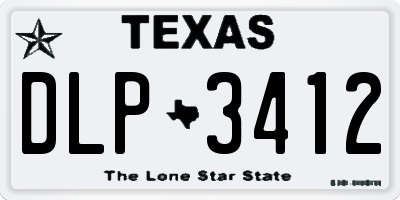 TX license plate DLP3412