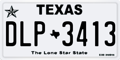 TX license plate DLP3413