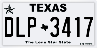 TX license plate DLP3417