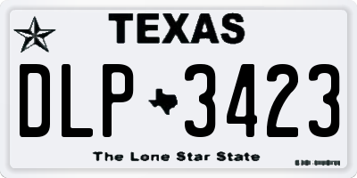 TX license plate DLP3423