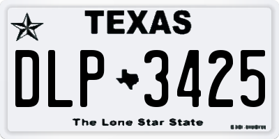 TX license plate DLP3425