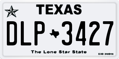 TX license plate DLP3427