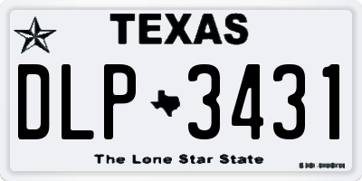 TX license plate DLP3431