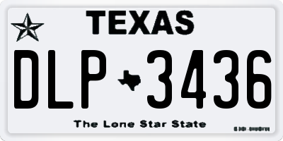 TX license plate DLP3436