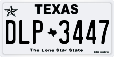 TX license plate DLP3447
