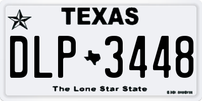 TX license plate DLP3448