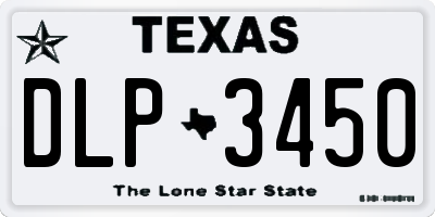 TX license plate DLP3450