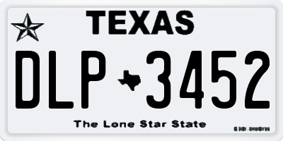 TX license plate DLP3452