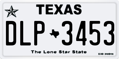 TX license plate DLP3453