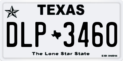 TX license plate DLP3460