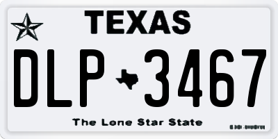 TX license plate DLP3467