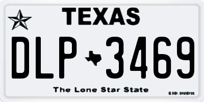TX license plate DLP3469