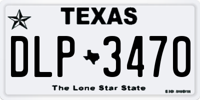TX license plate DLP3470