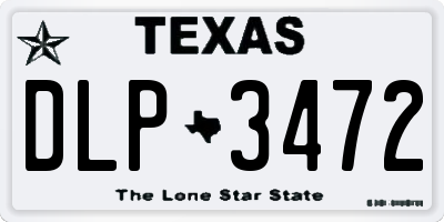 TX license plate DLP3472
