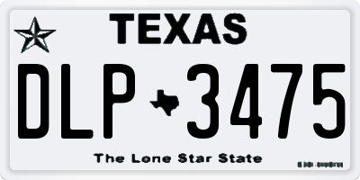 TX license plate DLP3475