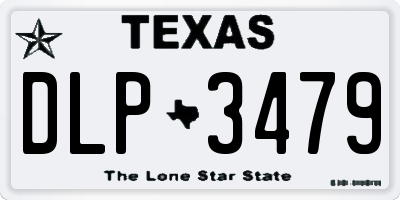 TX license plate DLP3479