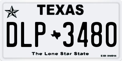 TX license plate DLP3480