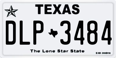 TX license plate DLP3484