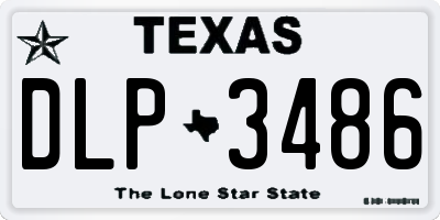 TX license plate DLP3486