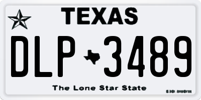 TX license plate DLP3489