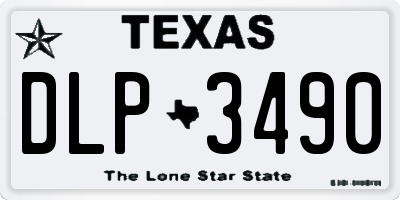 TX license plate DLP3490