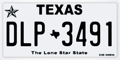 TX license plate DLP3491