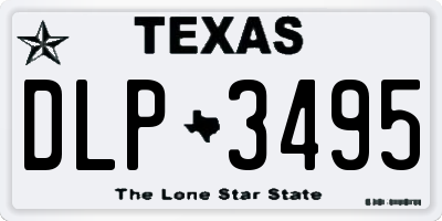 TX license plate DLP3495