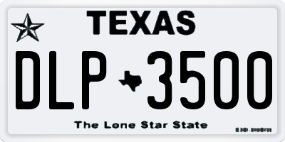 TX license plate DLP3500