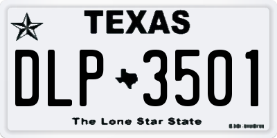 TX license plate DLP3501